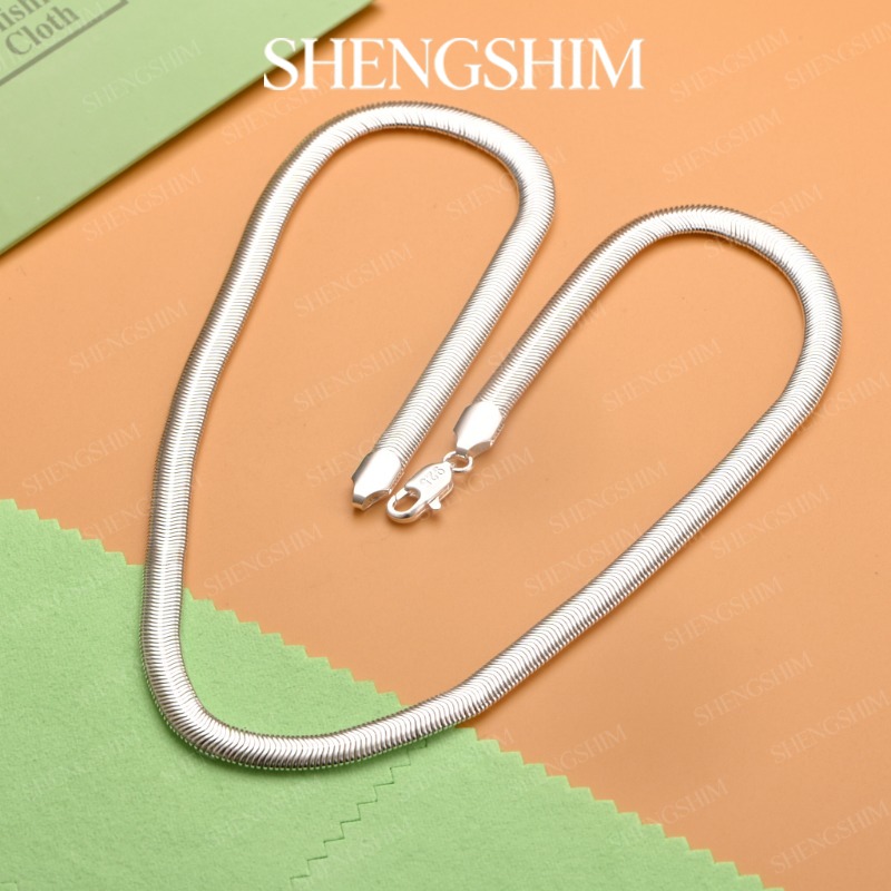 Lobster Clasp Silver - 솅심 925 스털링 실버 플랫 스네이크