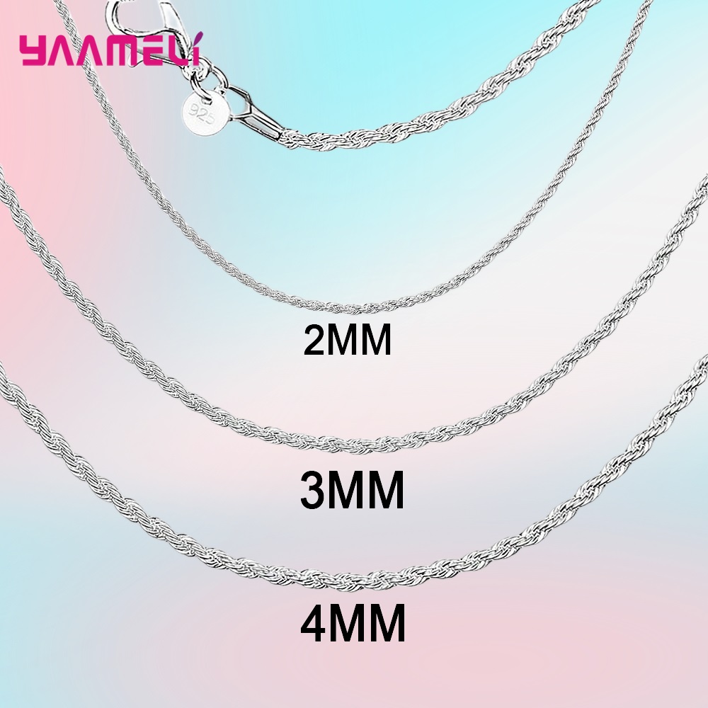 Lobster Clasp Silver - 진짜 순수 925 스털링 실버 목걸이