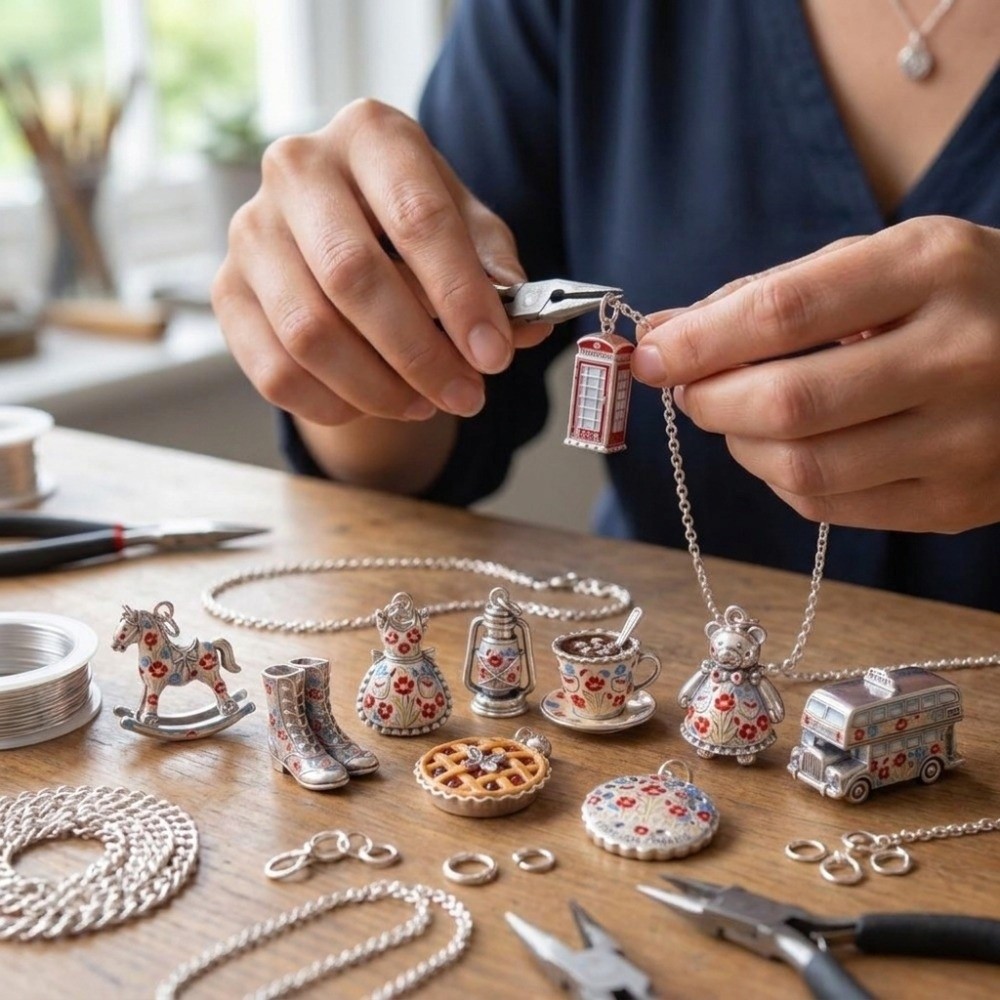 귀여운 스테인리스 스틸 소재의 만화 캐릭터 펜던트, 미 - Jewelry Making London 리뷰 및 가격