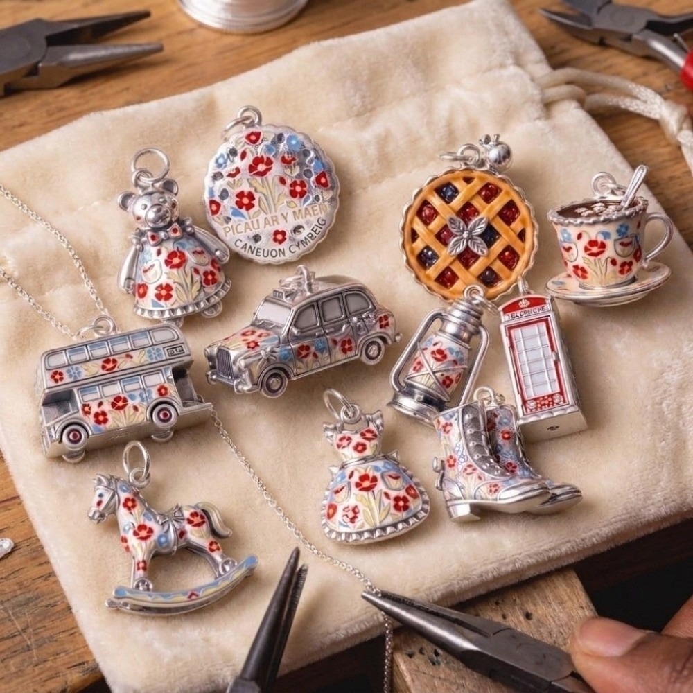 귀여운 스테인리스 스틸 소재의 만화 캐릭터 펜던트, 미 - Jewelry Making London 리뷰 및 가격