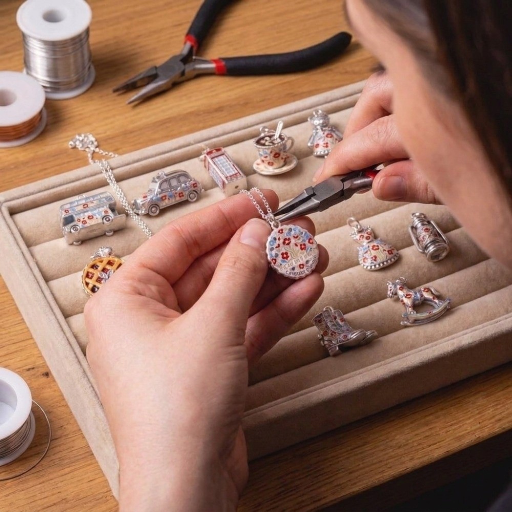 세련된 스테인리스 스틸 소재의 귀여운 만화 펜던트, 미 - Jewelry Making London 리뷰 및 가격