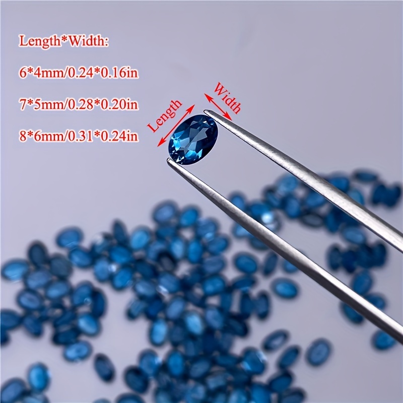 1pc 천연 런던 블루 토파즈-타원형 모양 하이 퀄리티 - Jewelry Making London 리뷰 및 가격