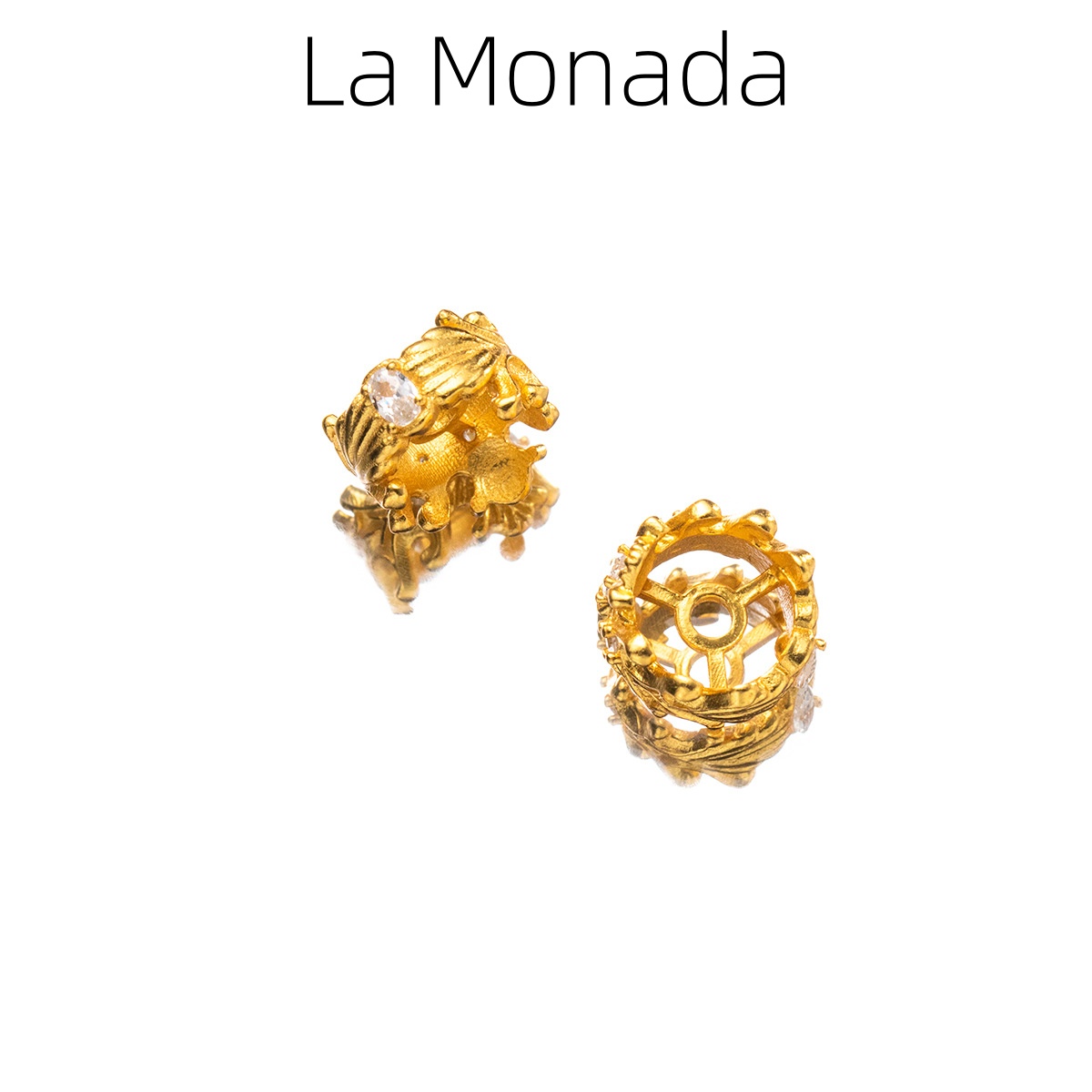 925 스털링 실버 크라운 스페이서 비즈 지르콘 인레이 - Jewelry Making In La 리뷰 및 가격