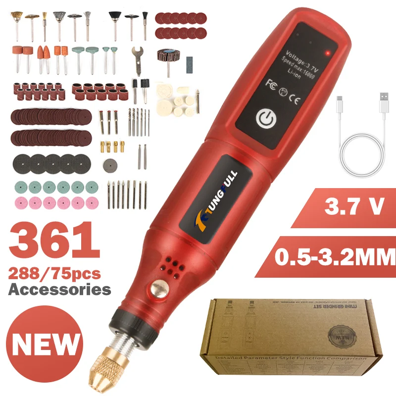 USB 충전식 무선 조각펜 무선 전동 드릴 로터리 도구 - Jewelry Making Drill 리뷰 및 가격