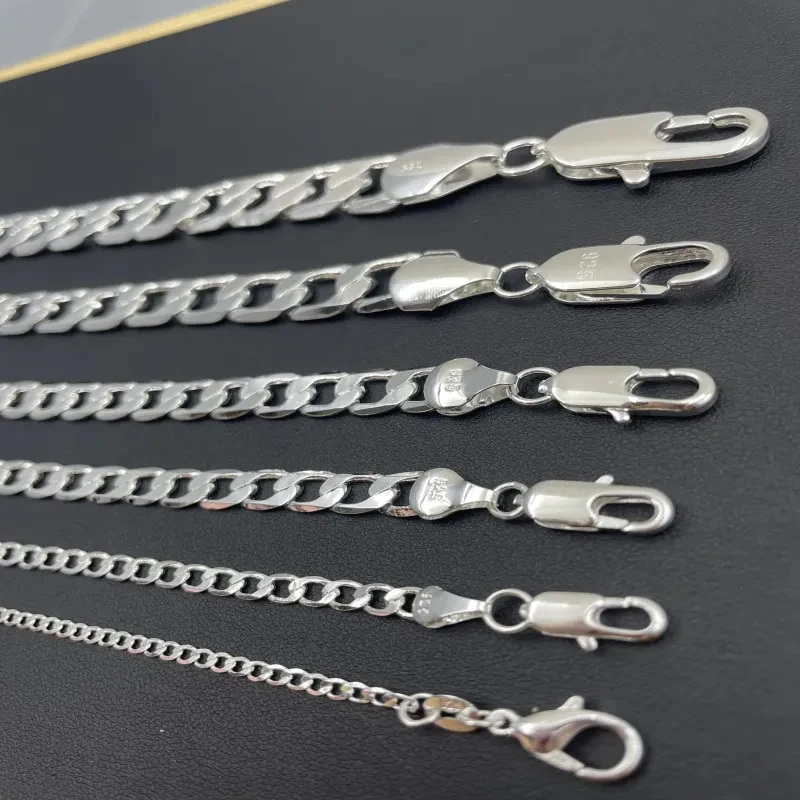남자 925 스털링 실버 목걸이 2/4/6/8/10/1 - Lobster Clasp Silver 리뷰 및 가격